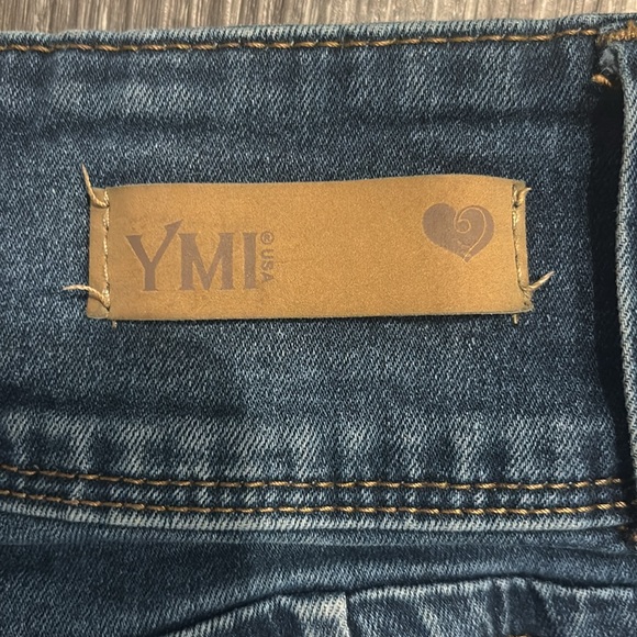 YMI Booty jean shorts. No real holes and pockets front and back. 3 buttons. - Picture 4 of 4